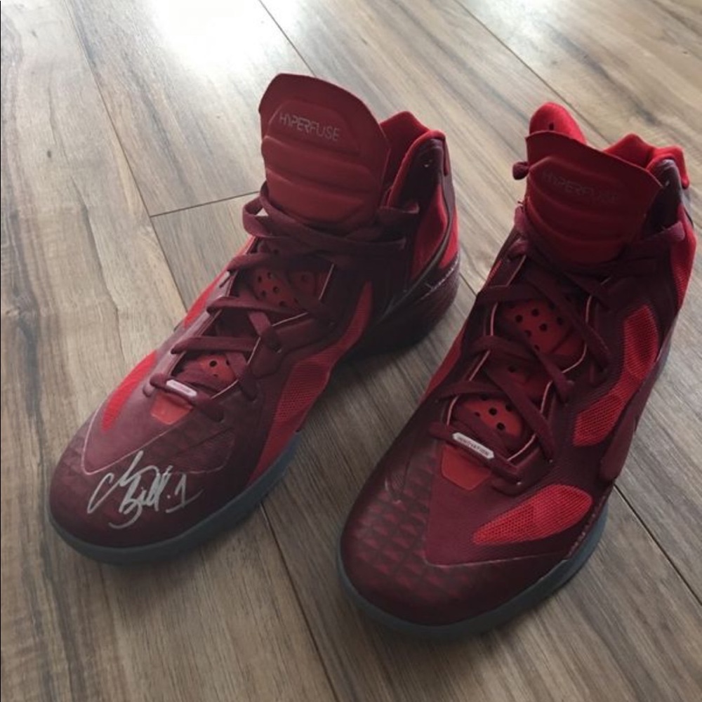Nike NBA autograph signed sneakers shoes hall of fame pistons Chauncey Billups